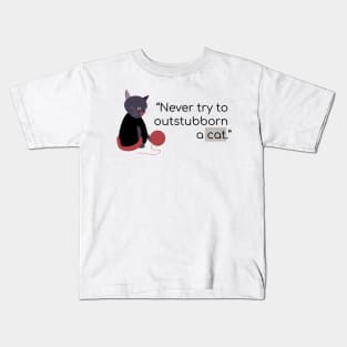 Robert Heinlein Cat Quote Kids T-Shirt